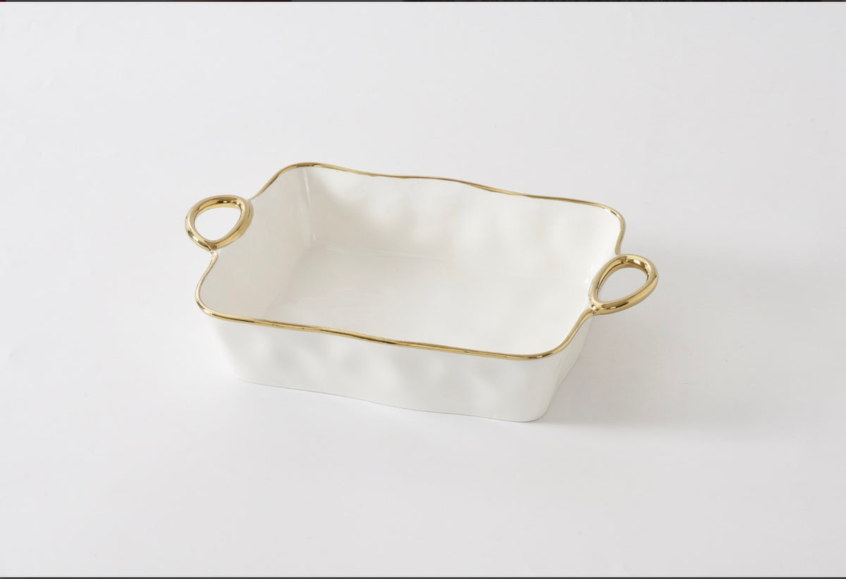 Pampa Bay 11″ x 9″ Rectangular Baking Dish w/ Gold Handles