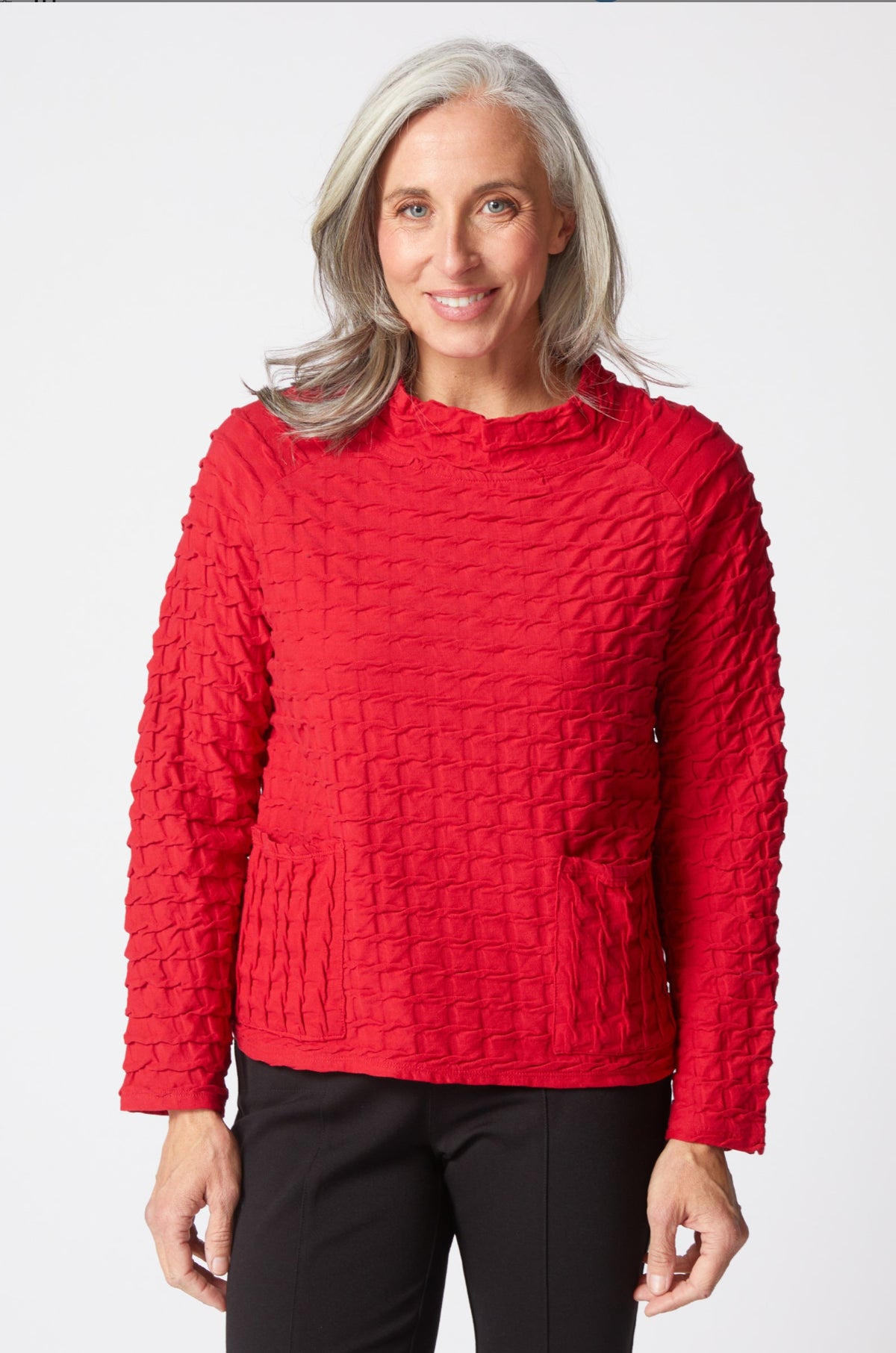HABITAT TEXTURED TIDES RAGLAN POCKET TOP F25H