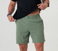Burlebo- Everyday Short 7”- Light Sage - Fish Toss Pocket