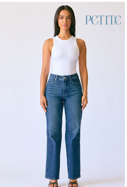 Judy Blue MR Petite Straight Tummy Control Classic