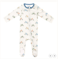 Copper Pearl Zip Footie 0-3m