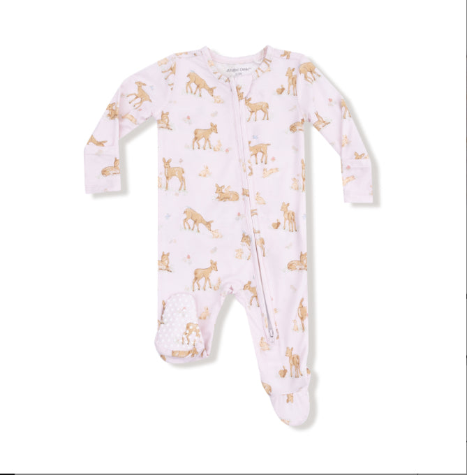 Angel Dear Little Fawn Pink 2 Way Zipper Footie