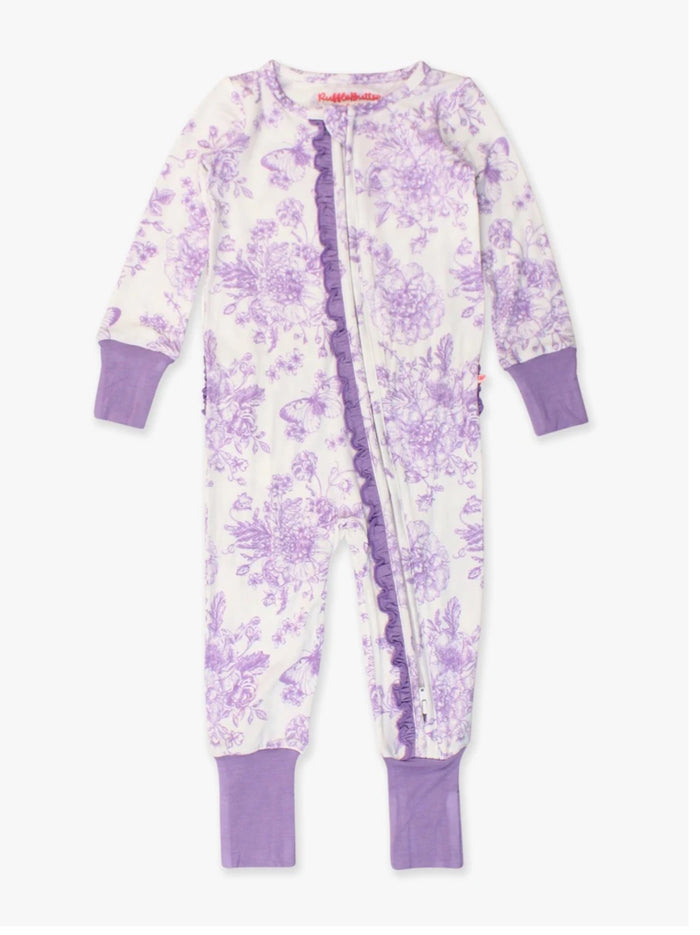 RuffleButts One Piece Convertible Pajamas