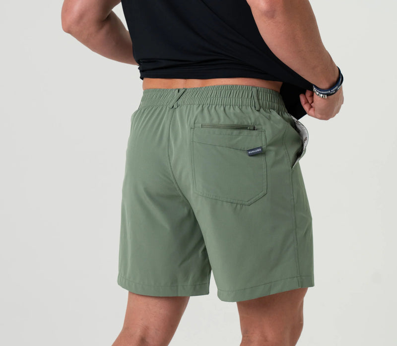 Burlebo- Everyday Short 7”- Light Sage - Fish Toss Pocket