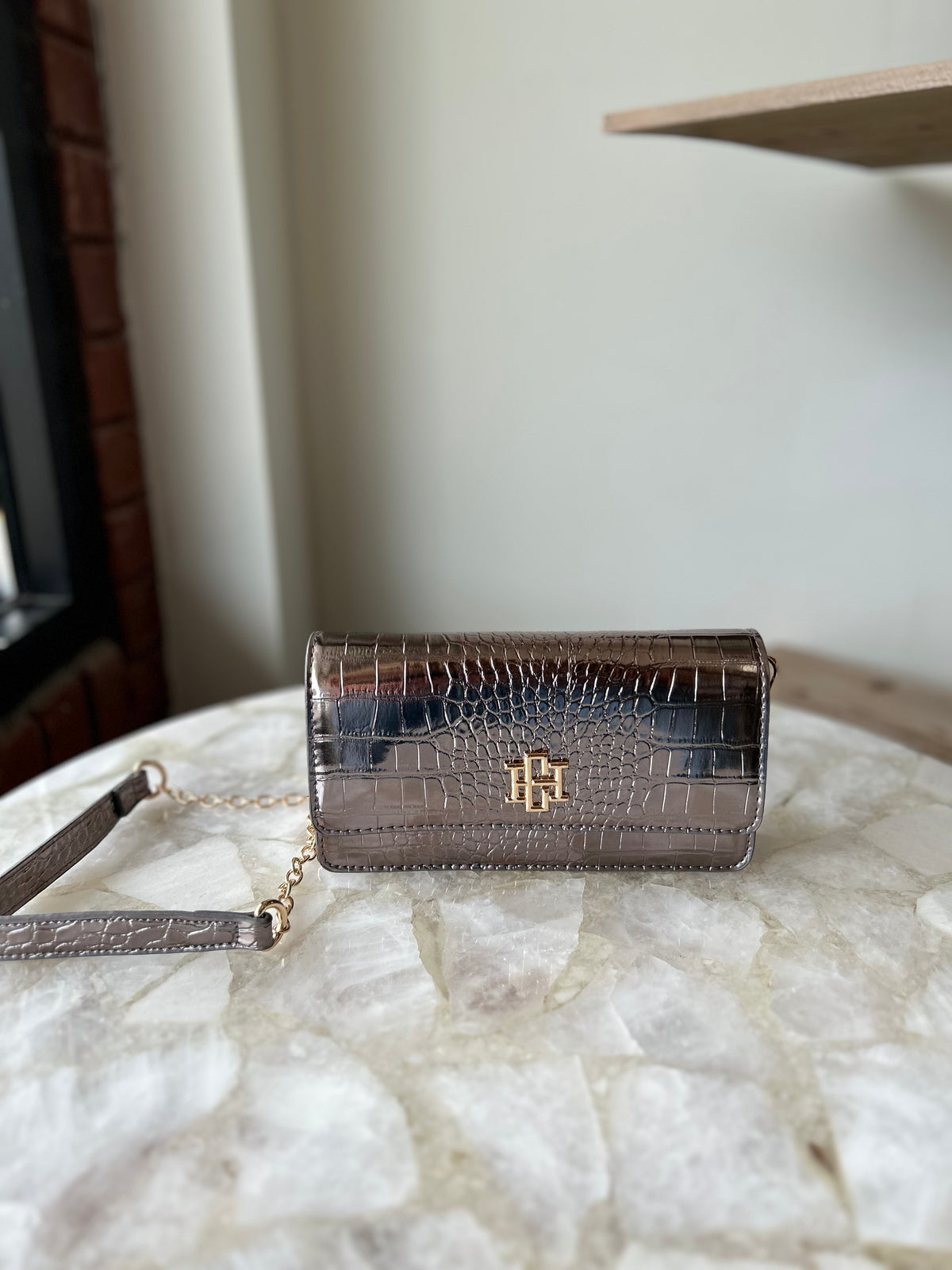 Caroline Hill Brynleigh Clutch Crossbody - Black Pearl EC