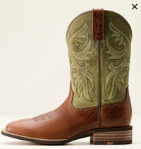 Ariat - Slingshot Cowboy Boot - DARK TAN|EASY GREEN