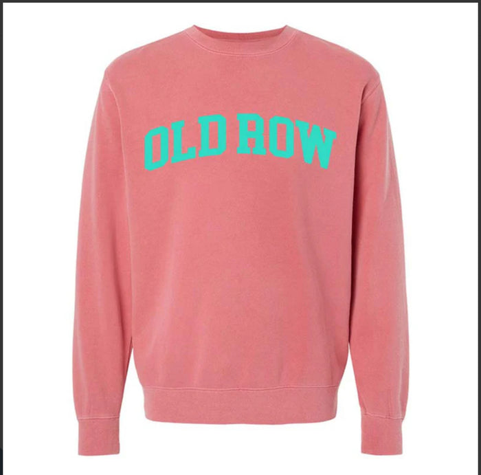 OLD ROW ARCH CREWNECK SWEATSHIRT IN PINK