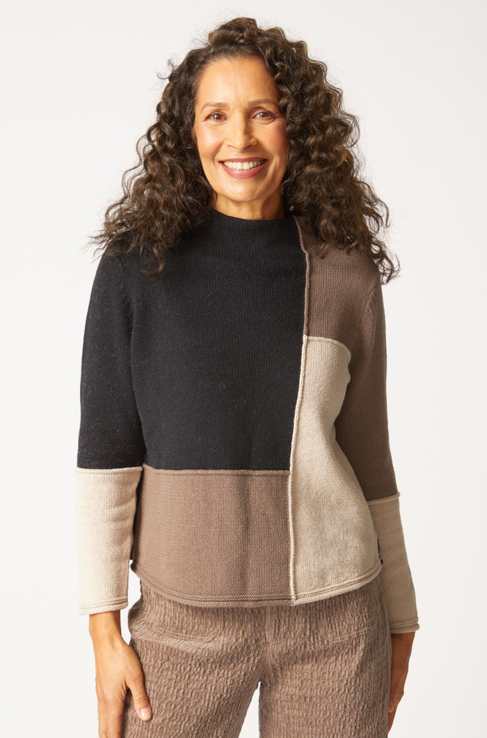 HABITAT YIN YANG FUNNEL NECK PULLOVER F25H