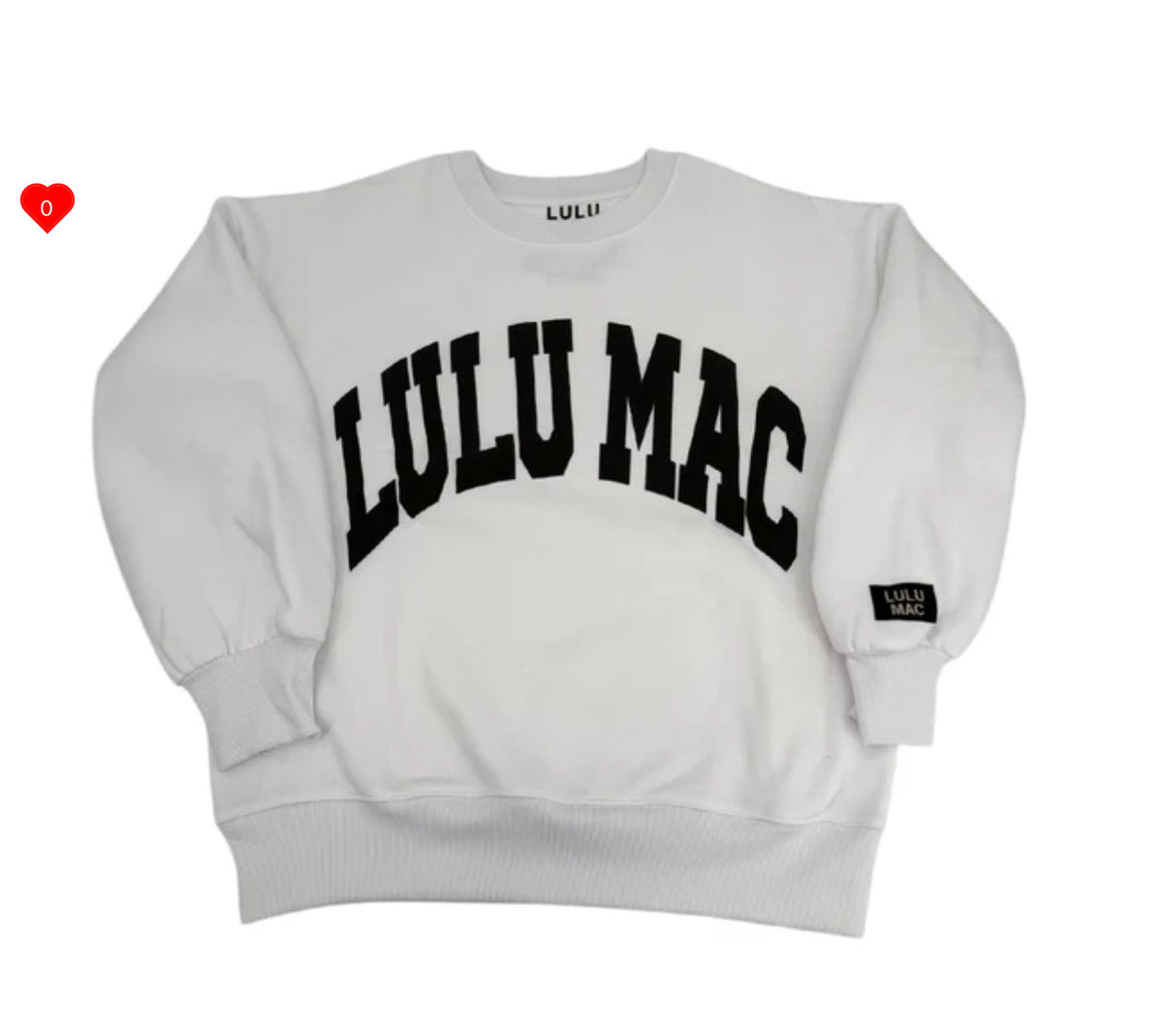 LULU MAC SWEATSHIRT WHITE/BLACK - PUFF