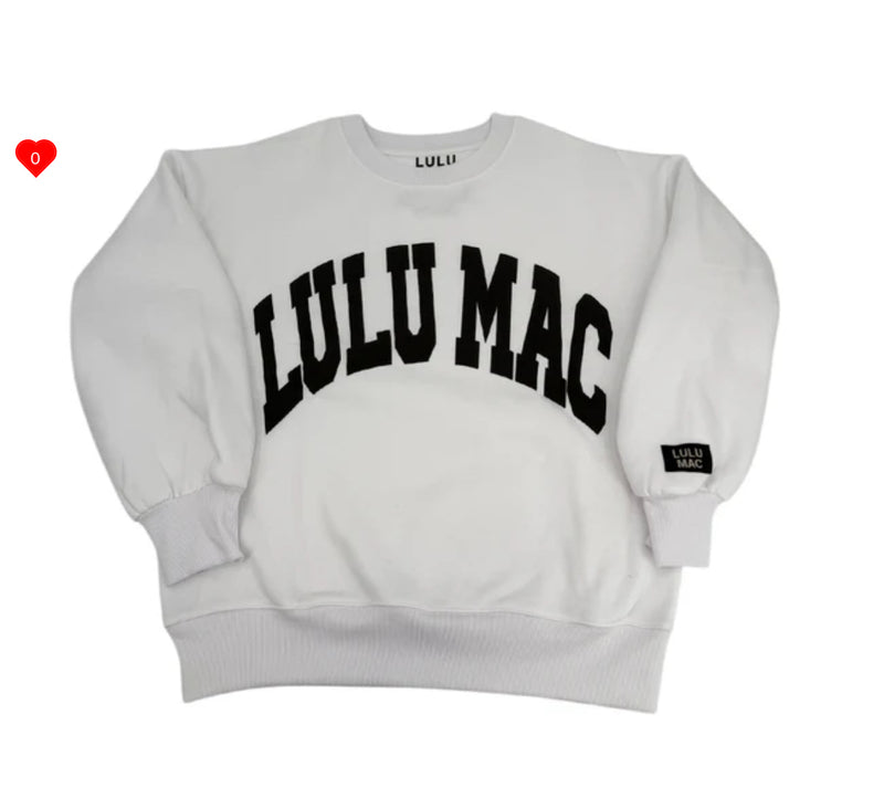 LULU MAC SWEATSHIRT WHITE/BLACK - PUFF