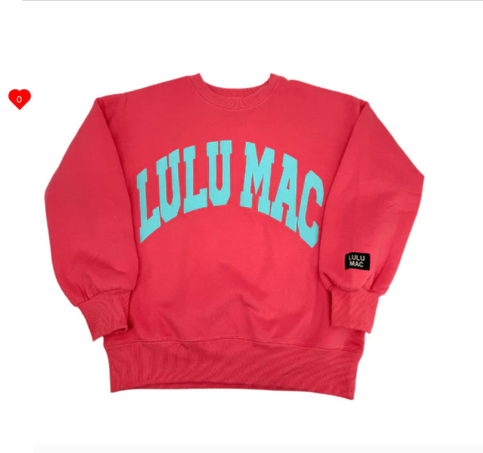 LULU MAC SWEATSHIRT CORAL/MINT - PUFF