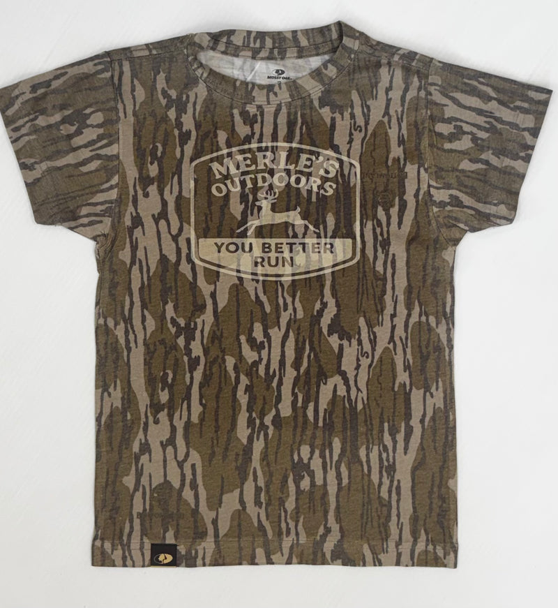 Youth Merle’s Mossy Oak Deer Tee