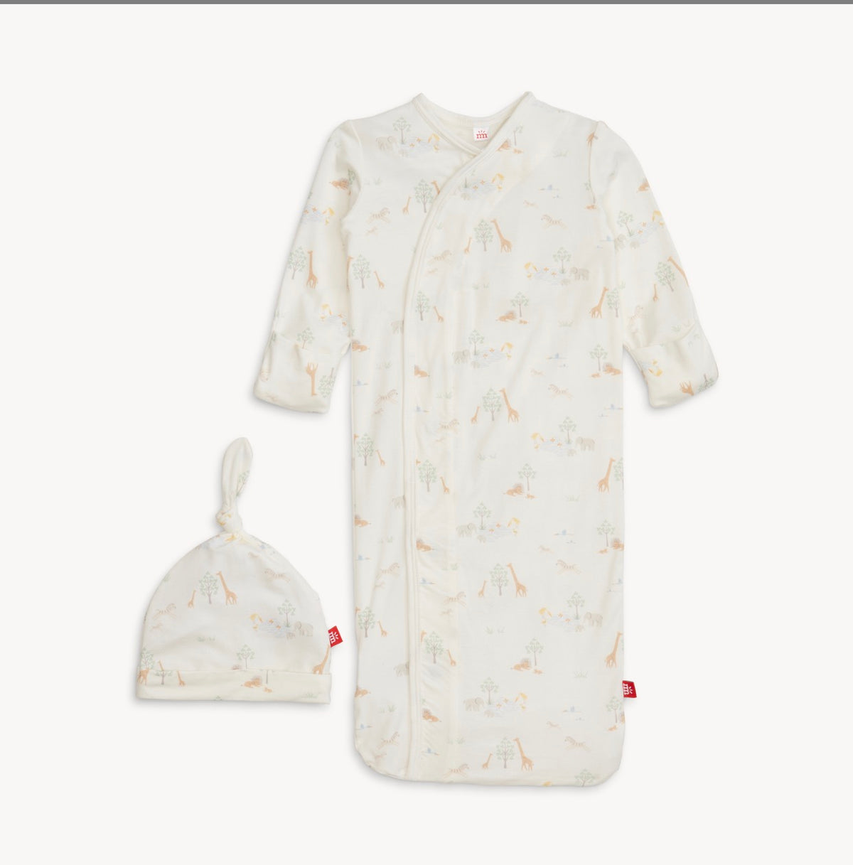 Magnetic Me- Magnetic Gown & Hat Set- White Serene Safari