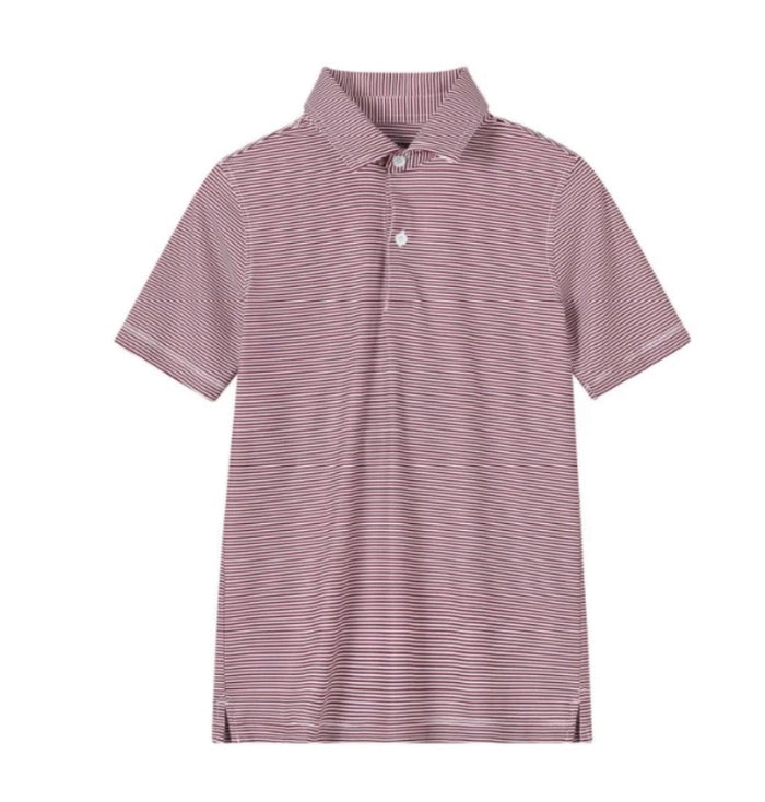 Meripex MICRO MAROON/WHITE STRIPE POLO