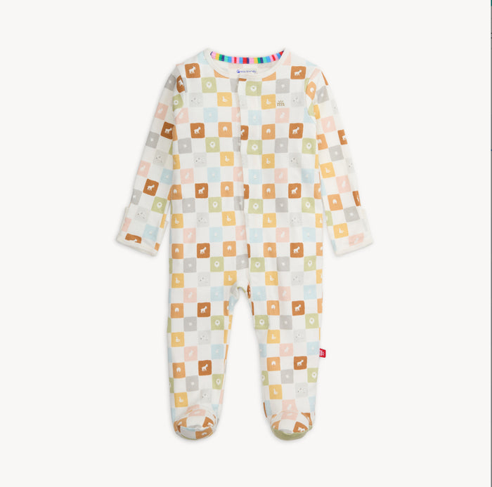 Magnetic Me Checkmate Organic Cotton Footie