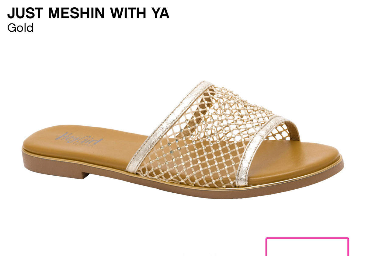 Corkys Just Meshin With Ya Gold Flats