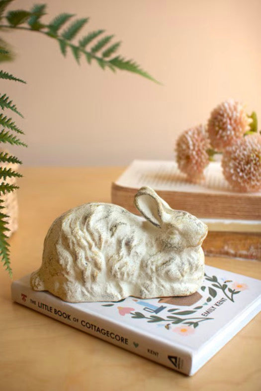 Cast Iron Laying Rabbit