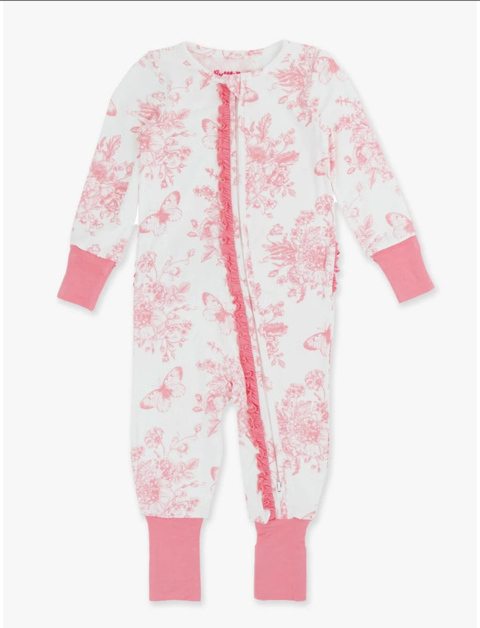 RuffleButts One Piece Convertible Pajamas