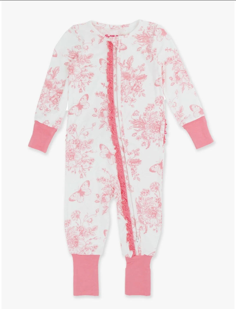 RuffleButts One Piece Convertible Pajamas
