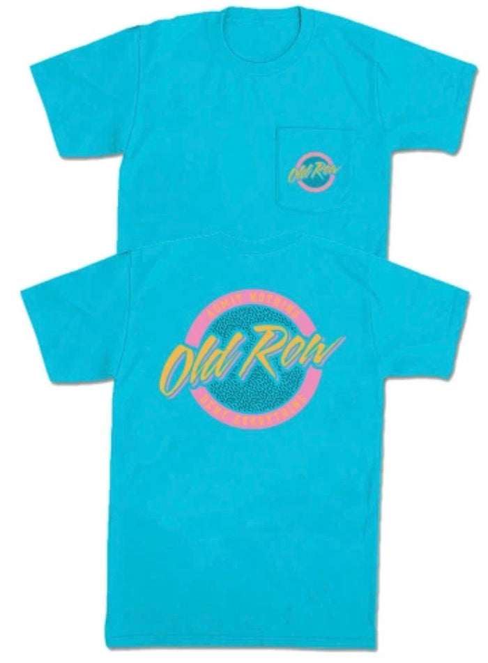 Old Row -Circle Logo Pocket Tee - Lagoon