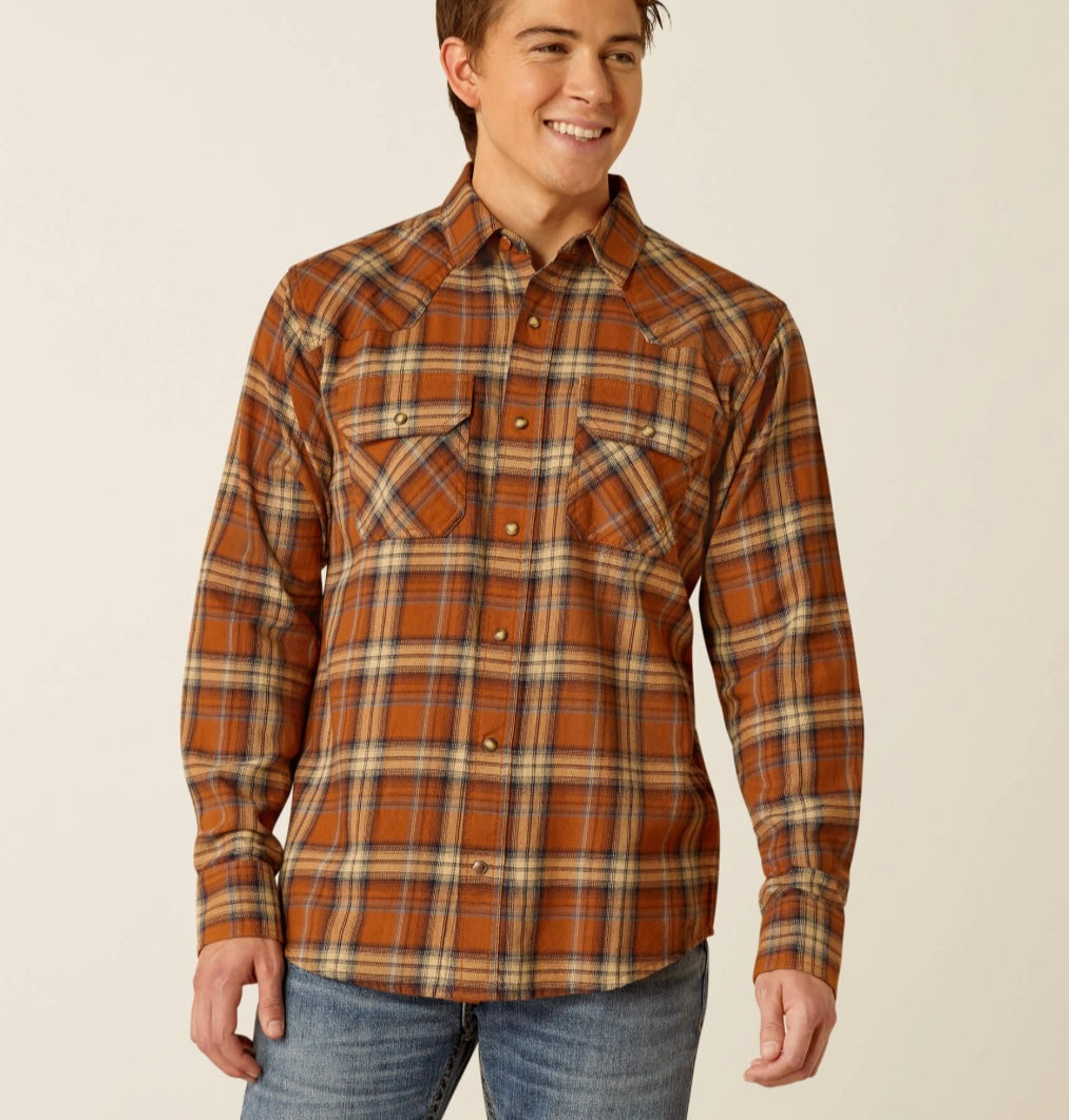 Ariat-Haiden Retro Fit Shirt-ROASTED PECAN