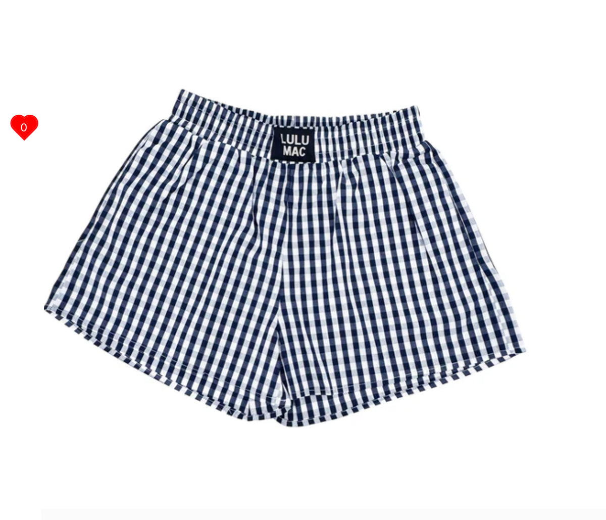LULU MAC BXGH-NAVY GINGHAM BOXER SHORT