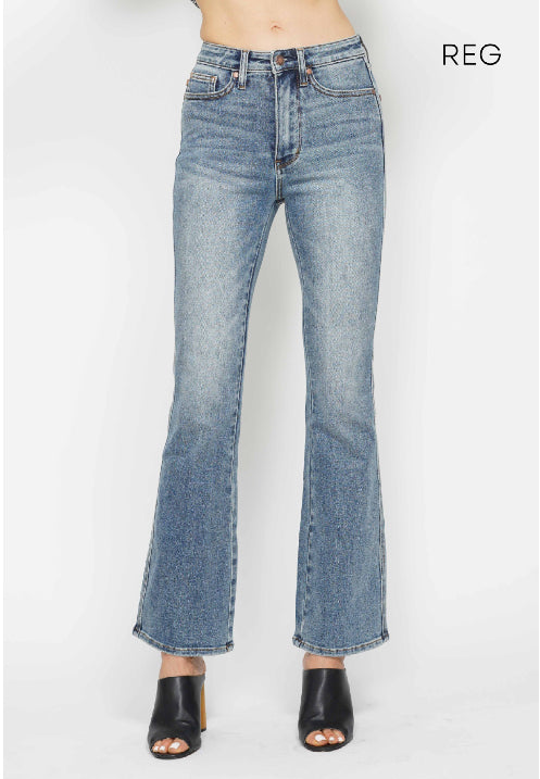 Judy Blue HW Tummy Control Back Pkt Embroidered Bootcut