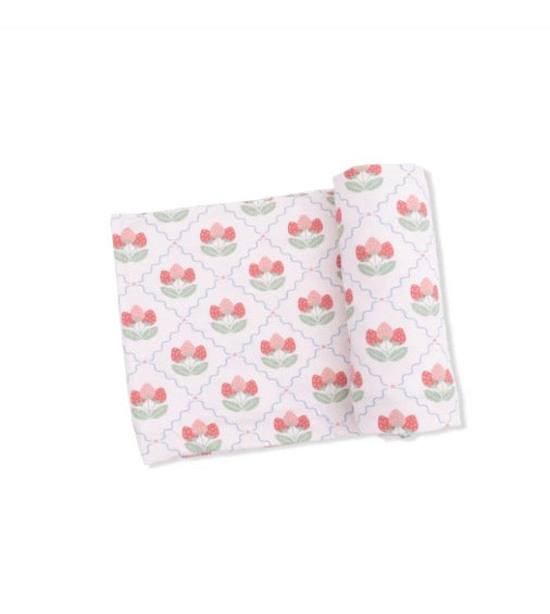 Angel Dear Swaddle Blanket- Sweet Strawberries