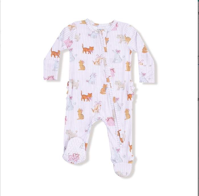Angel Dear Fancy Pets - 2 Way Zipper Ruffle Back Footie