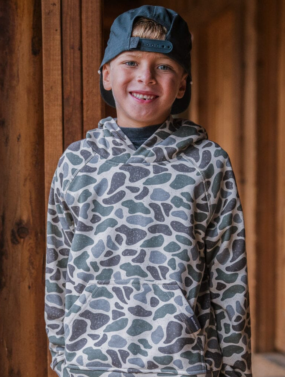 Burlebo-Youth Fleece Hoodie - Classic Deer Camo