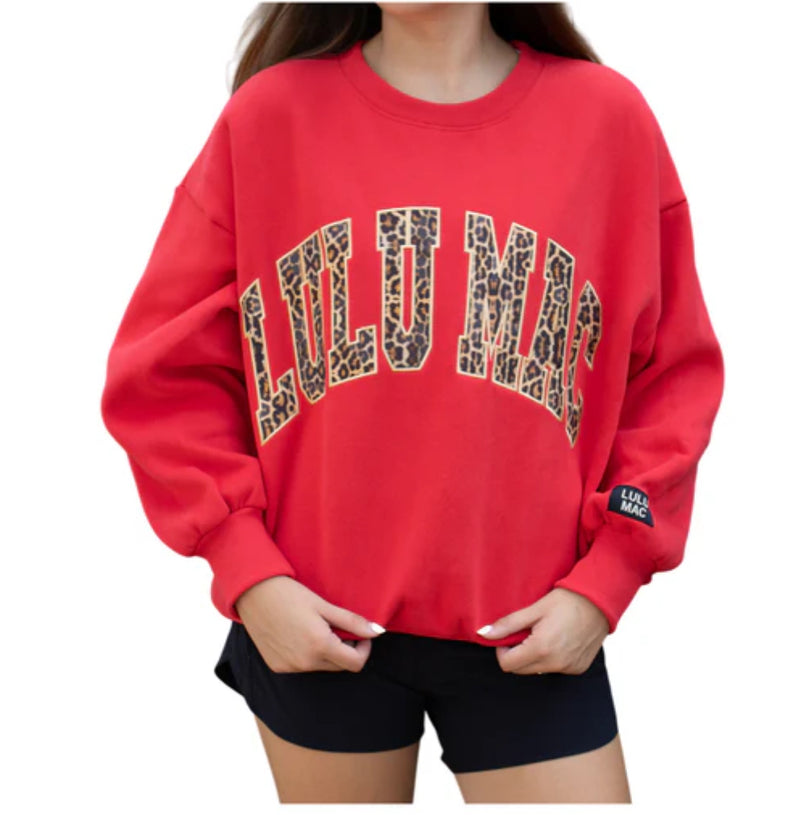 Lulu Mac Red Leopard Sweatshirt