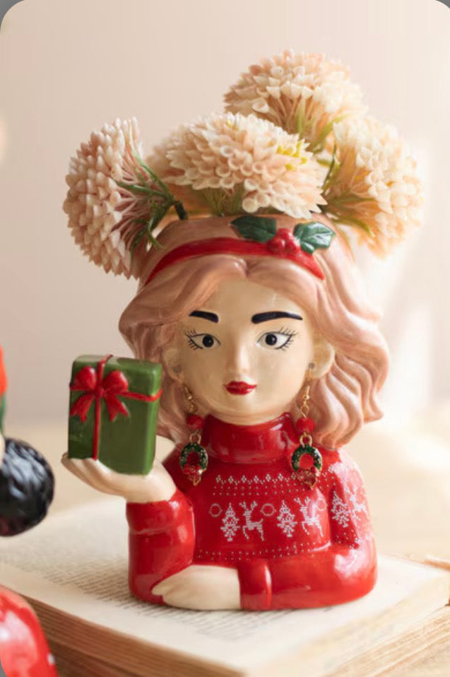 Ceramic Tacky Christmas Women Vases