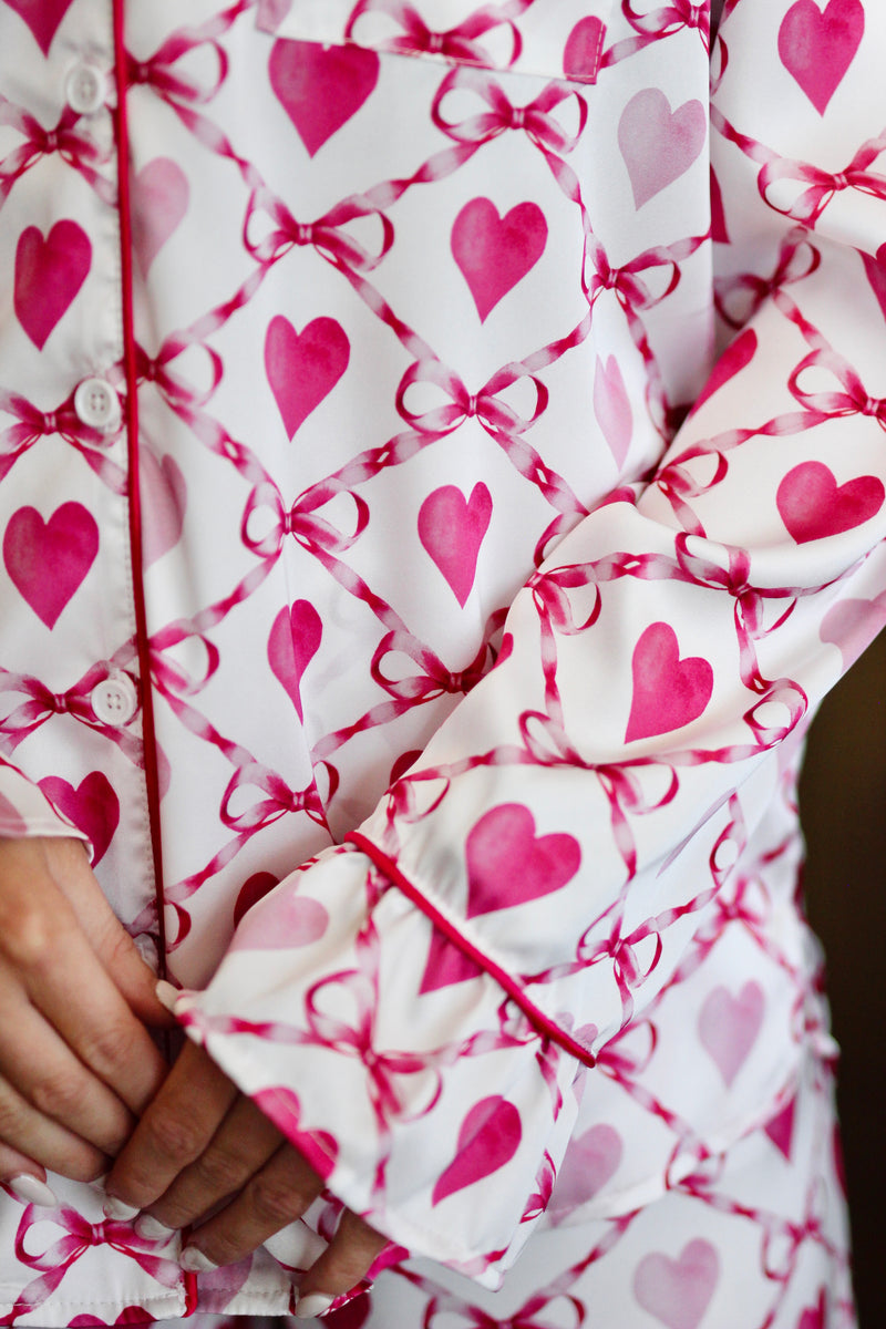 Bow & Heart Print Pajama