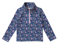 Swoon kids Navy Ditsy Floral Pull Over Top