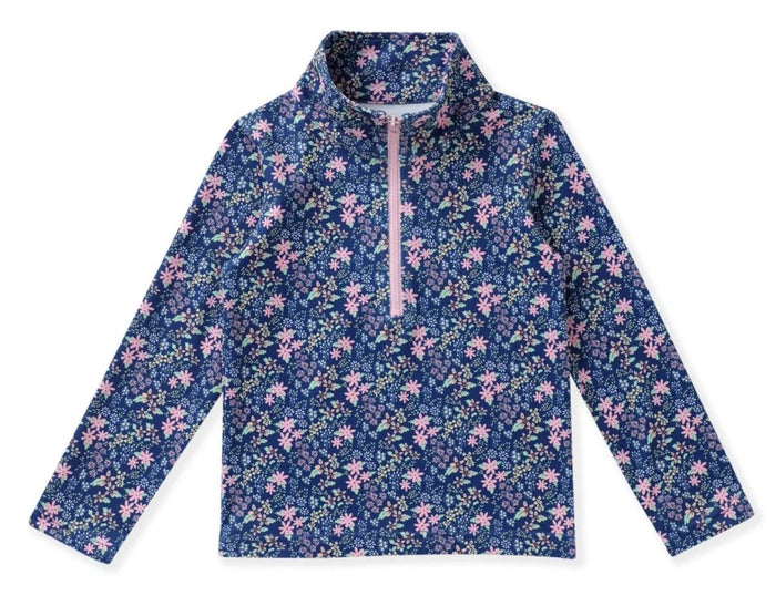 Swoon kids Navy Ditsy Floral Pull Over Top