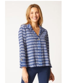 HABITAT MIXED BATIKS HIDDEN PLACKET MIXED SHIRT