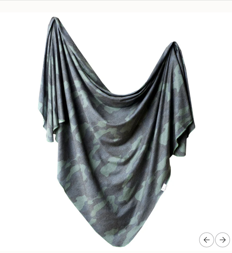 Copper Pearl Knit Swaddle Blanket