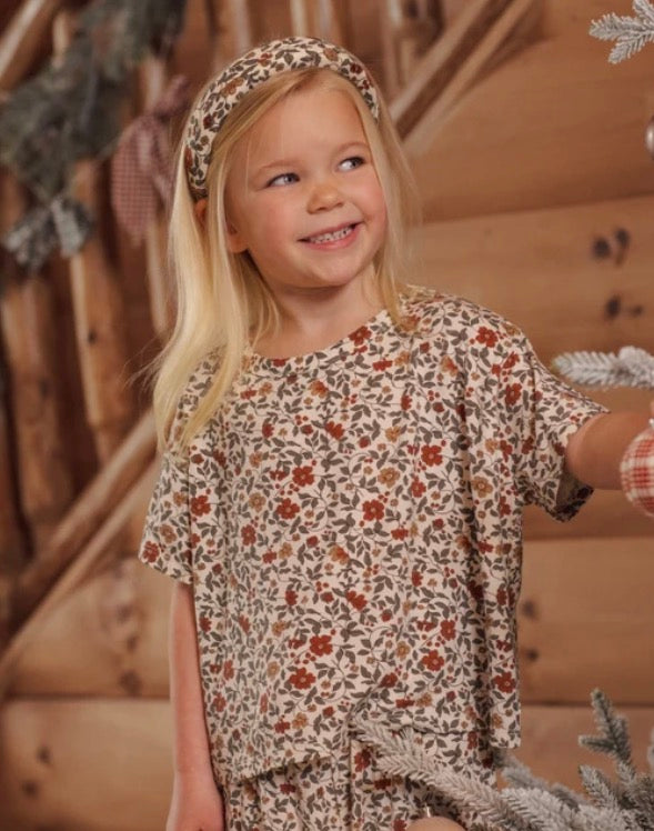 Rylee + Cru Padded Headband Holiday Floral
