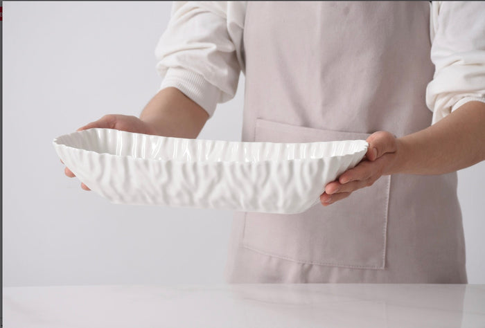 Pampa Bay Deep Rectangular Server Mascali Bianca