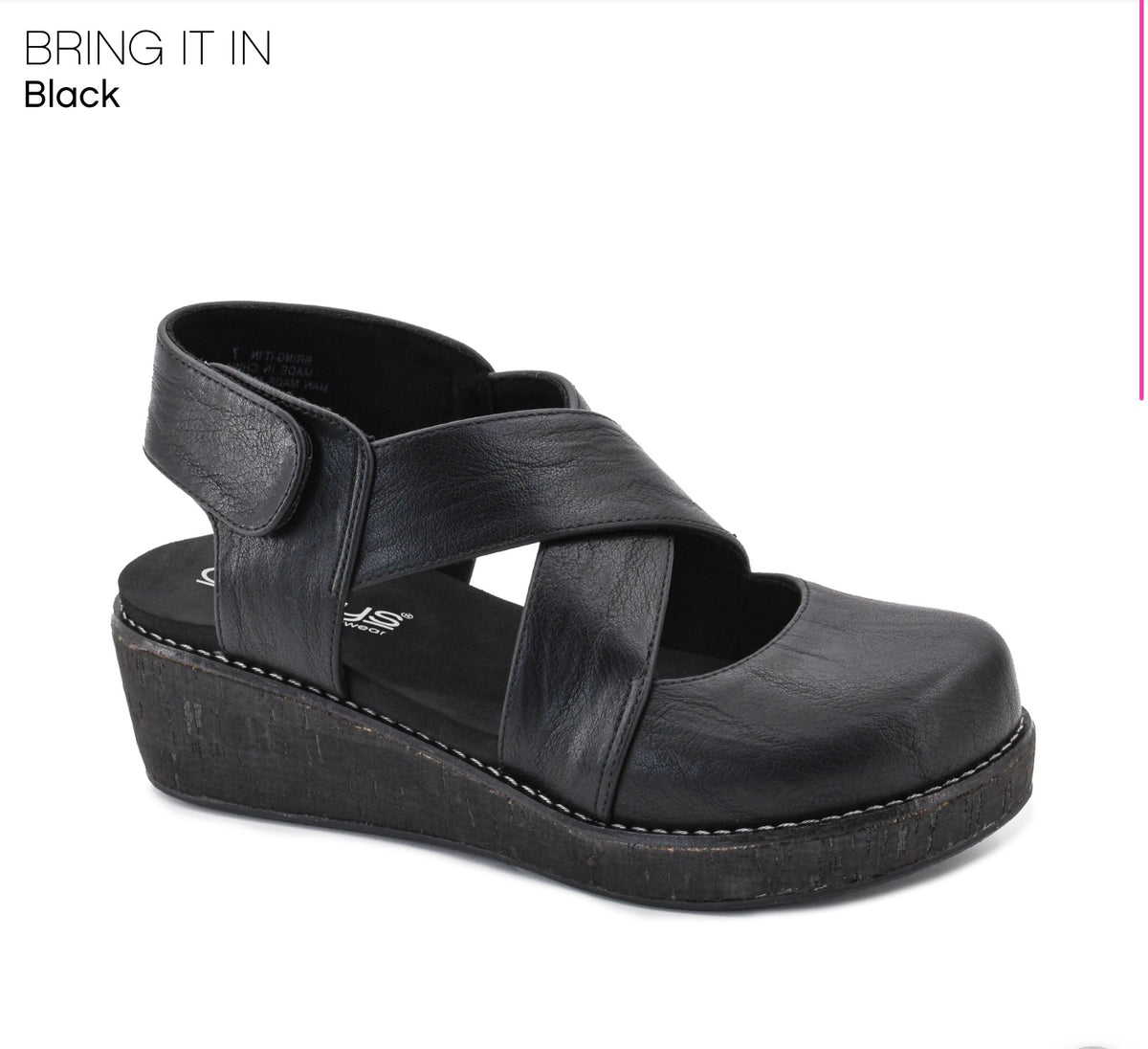 Corkys Brung it in Wedges- Black