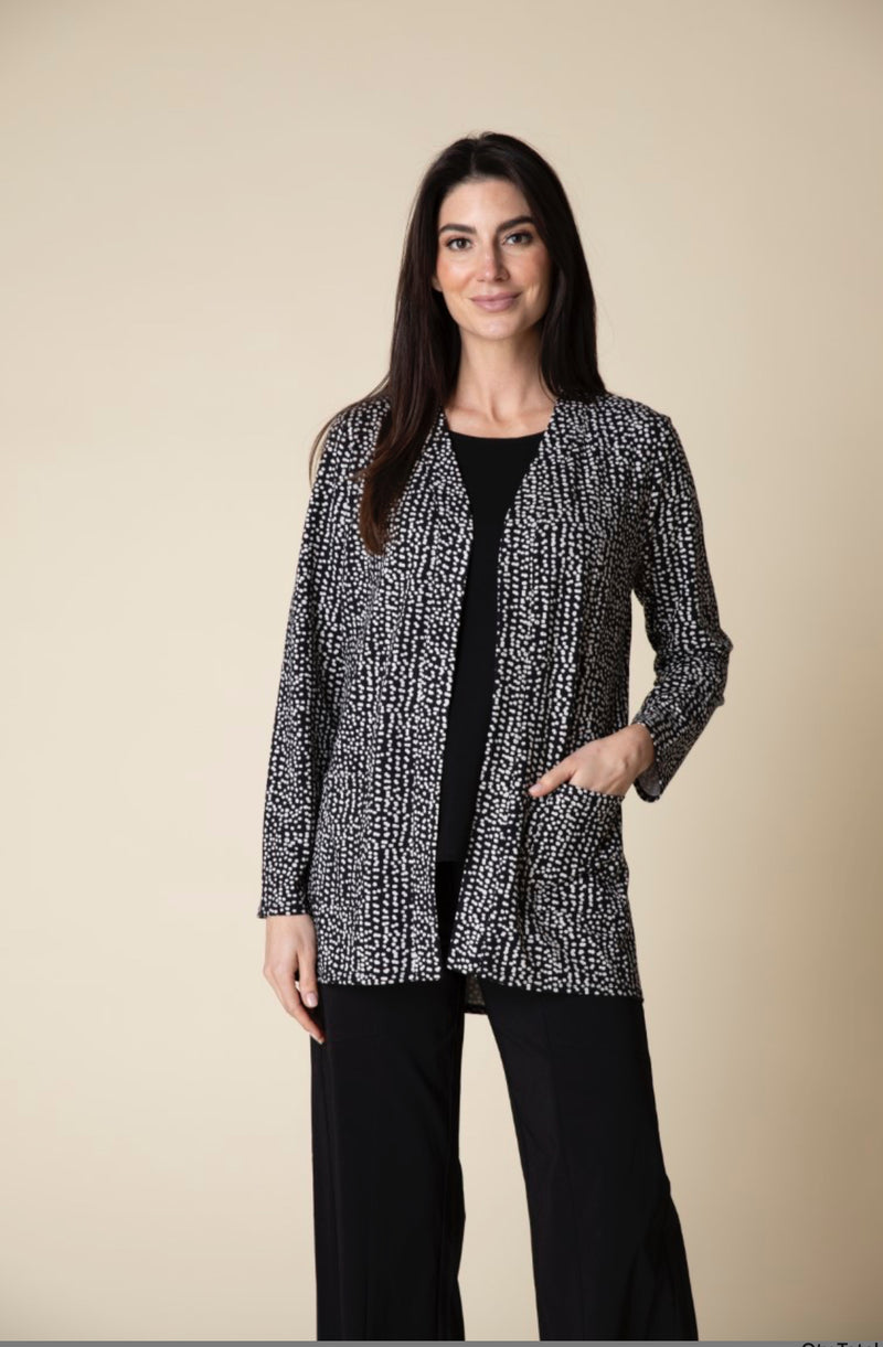 HABITAT CORE TRAVEL DOTS LONG OPEN FRONT JACKET