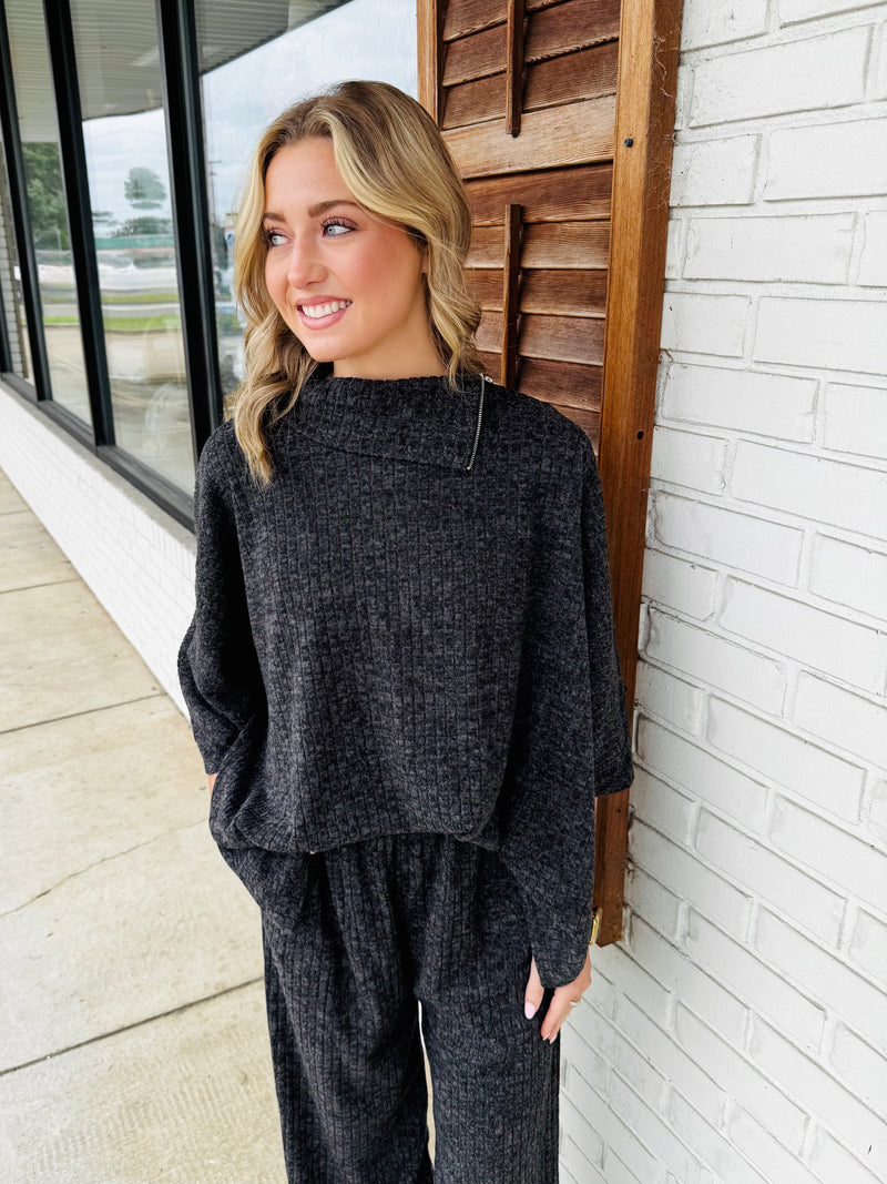 Set-Vineyard Knit Ribbed 2pc Pants Set