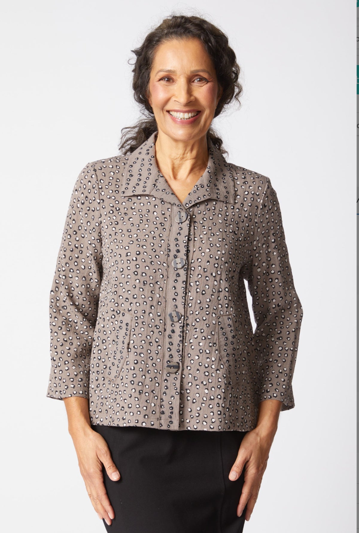 HABITAT EXPRESS DOT MIX PLEAT BACK JACKET