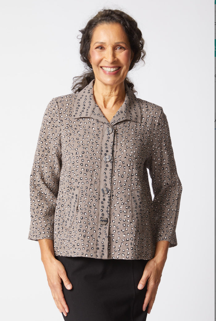 HABITAT EXPRESS DOT MIX PLEAT BACK JACKET