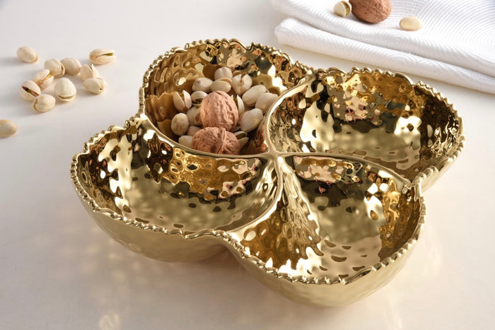 Pampa Bay 4 Section Bowl in Golden Millennium