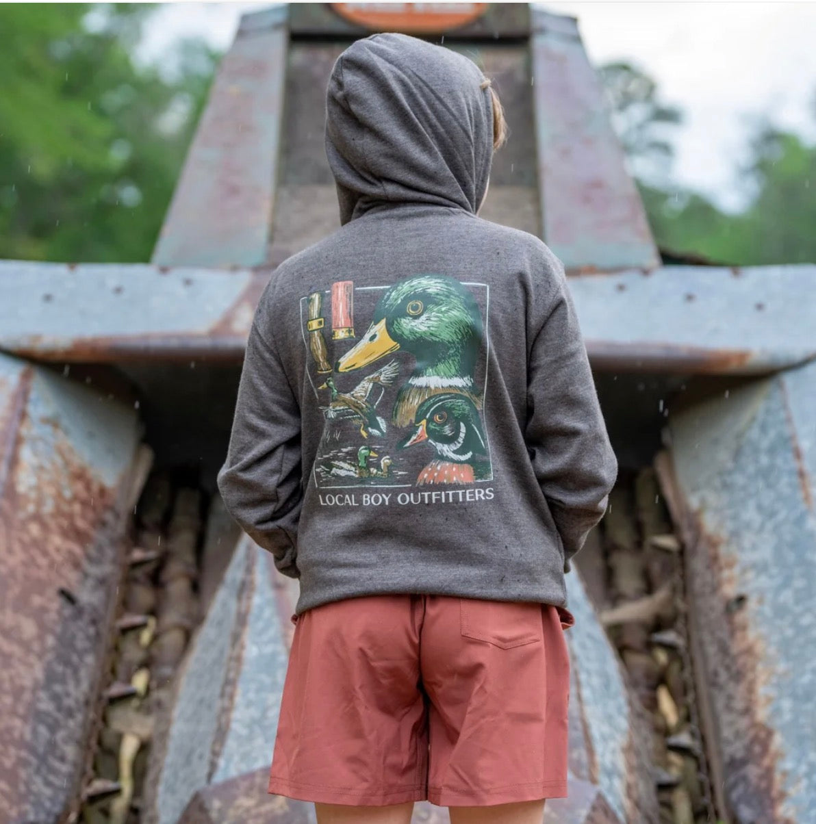 Local Boy-Kids Brushwood Hoodie Duck Species