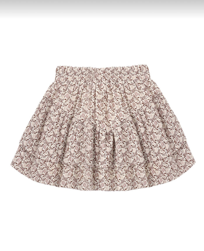 RYLEE & CRU TIERED MINI SKIRT PRIMROSE