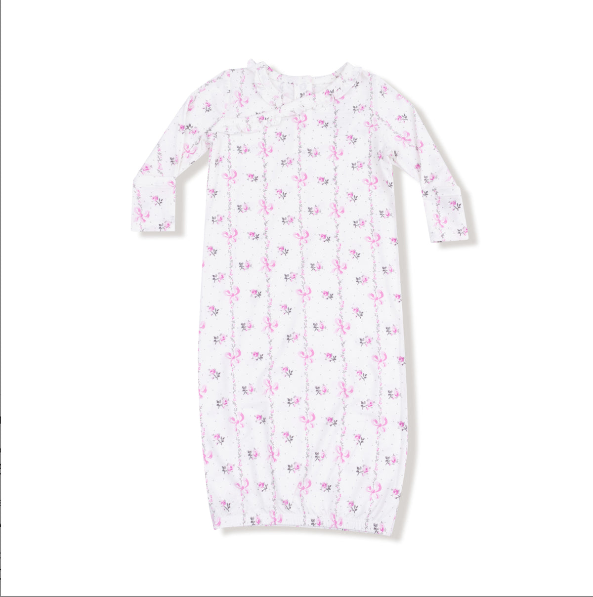 Angel Dear Dainty Buds And Bows Stripe - Kimono Gown