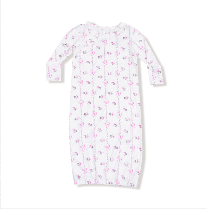 Angel Dear Dainty Buds And Bows Stripe - Kimono Gown