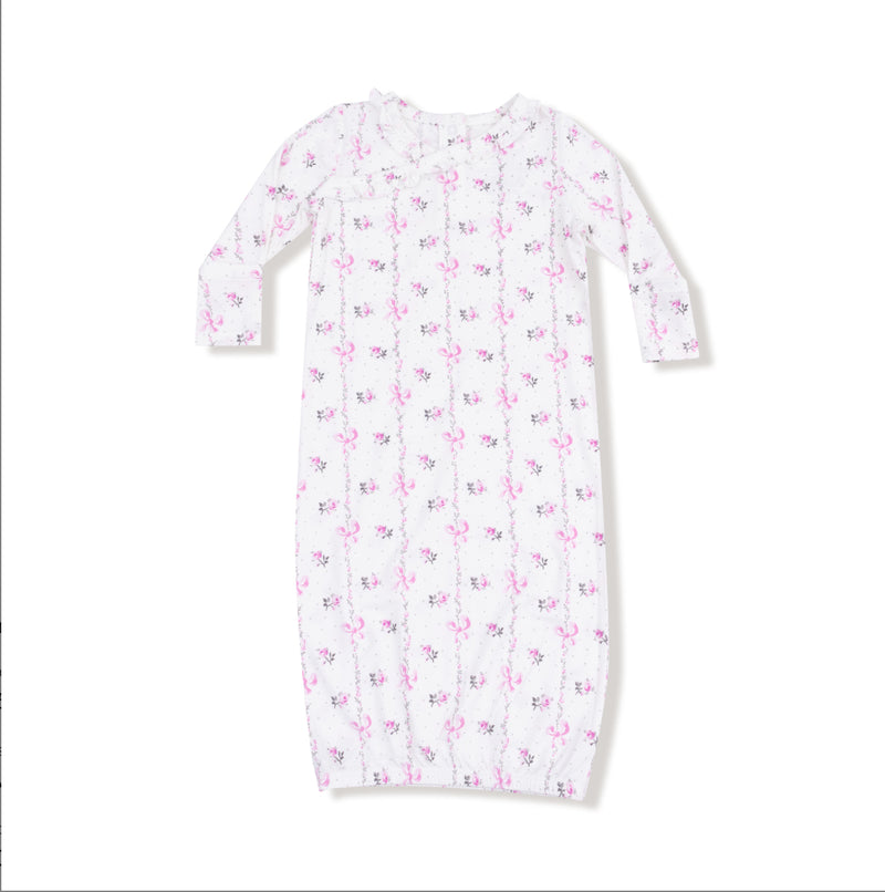 Angel Dear Dainty Buds And Bows Stripe - Kimono Gown